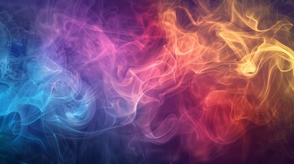 Fototapeta premium Abstract Smoke: A mysterious abstract background with wisps of colorful smoke swirling and blending. 