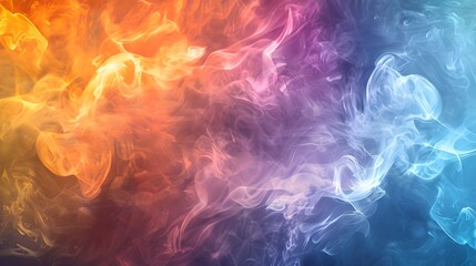 Fototapeta premium Abstract Smoke: A mysterious abstract background with wisps of colorful smoke swirling and blending. 