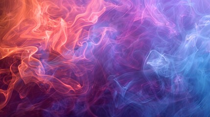 Obraz premium Abstract Smoke: A mysterious abstract background with wisps of colorful smoke swirling and blending. 