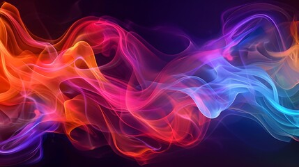 Fototapeta premium Abstract Smoke: A mysterious abstract background with wisps of colorful smoke swirling and blending. 