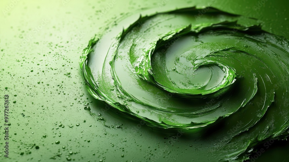 Aufkleber a refresh icon with an animated spin effect on a bright green backdrop
