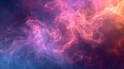 Fototapeta premium Abstract Smoke: A mysterious abstract background with wisps of colorful smoke swirling and blending. 