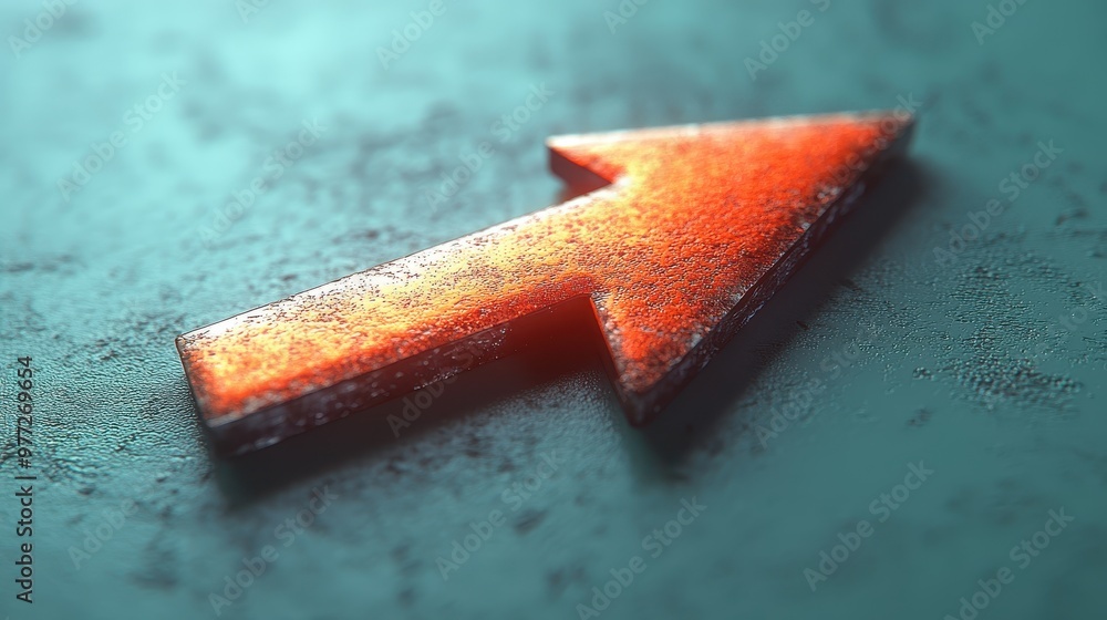 Aufkleber a shiny download arrow with a subtle shadow effect on a soft green backdrop