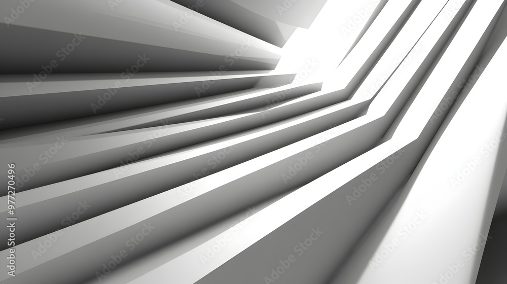 Poster mesmerizing architectural abstraction with geometric patterns and monochromatic designs