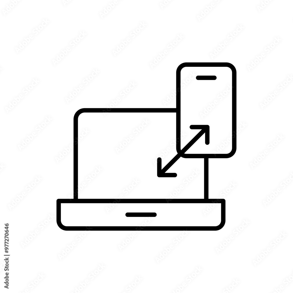Poster responsive design outline icons, minimalist vector illustration ,simple transparent graphic element 