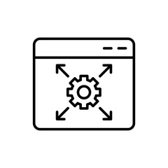 Responsive design outline icons, minimalist vector illustration ,simple transparent graphic element .Isolated on white background