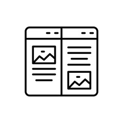 Responsive design outline icons, minimalist vector illustration ,simple transparent graphic element .Isolated on white background