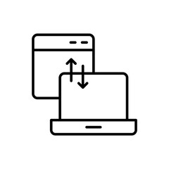 Responsive design outline icons, minimalist vector illustration ,simple transparent graphic element .Isolated on white background