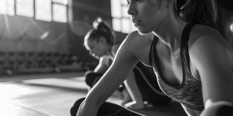 A person working out on a fitness mat