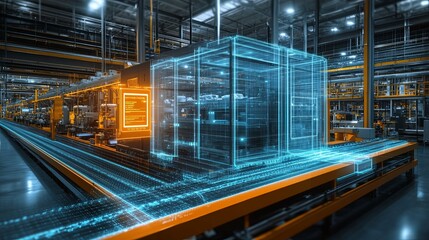 Holographic Digital Model of a Factory Assembly Line