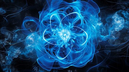 Simulated sustainable power generated by the blue hydrogen fluid atom rise