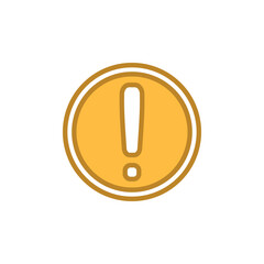 exclamation icon vector design template elegant style 