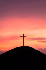 cross on sunset