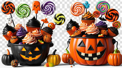 Collection of Halloween sweet candy 