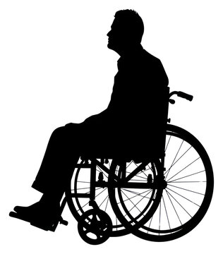 recommend clip art: PNG Disabled man wheelchair silhouette furniture.