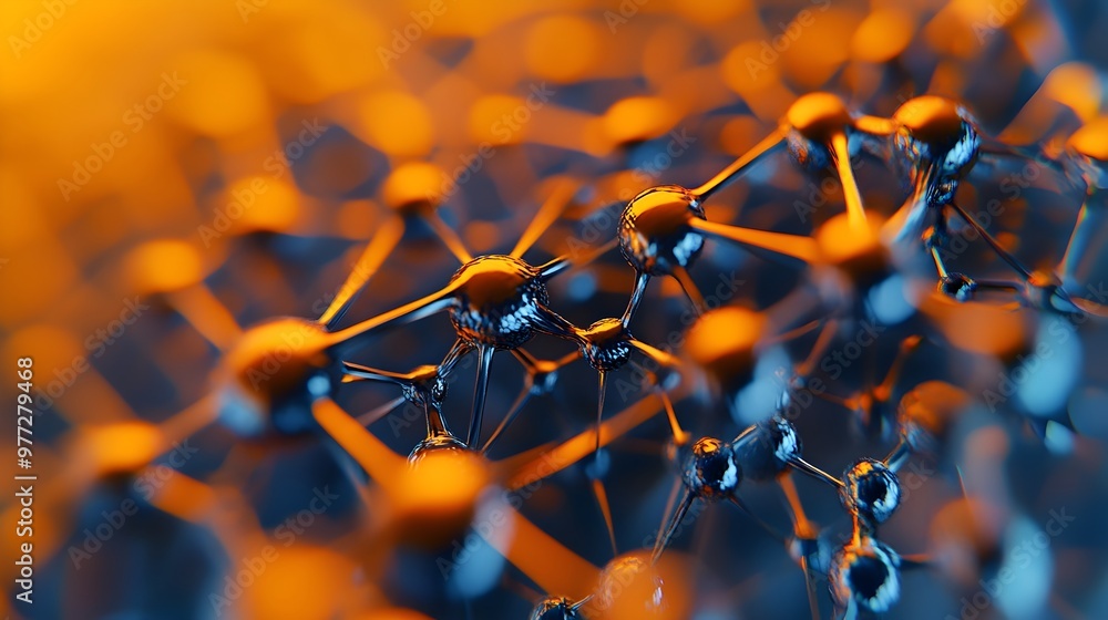Poster stunning 3d rendering of advanced graphene fiber composite material