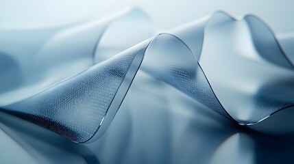 Transparent Graphene Layers Showcasing Flexible Futuristic Material Design