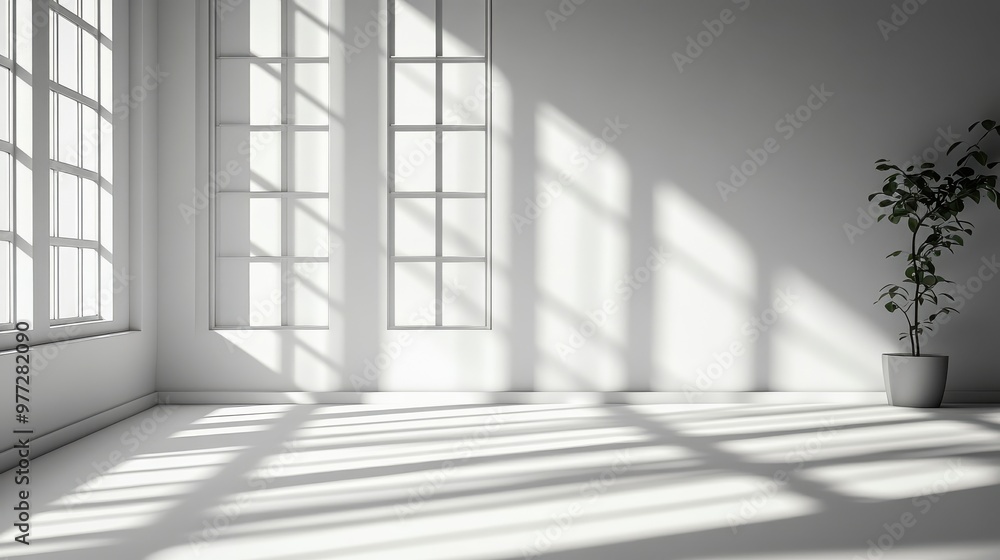 Aufkleber clean, featureless blank white background with subtle shadows, ideal for versatile design projects o