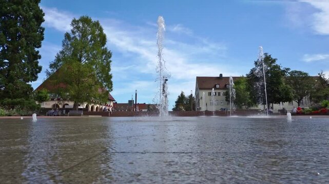 Marktplatz in Freudenstadt Schwarzwald - Font&auml;nen