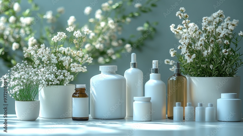 Poster create 10 prompts for stock photos related to white background with product display with 100 250 cha