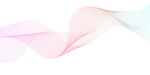 Fototapeta premium Abstract wavy lines Isolated background design. Wave modern stream transparent background.