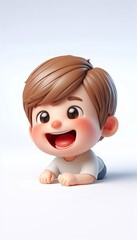 3D lachender Junge