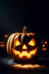 calabaza halloween. terror