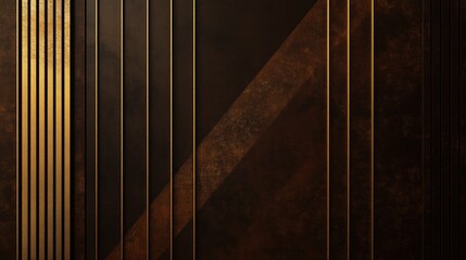 Obraz premium A gold and brown striped background with a gold and brown stripe