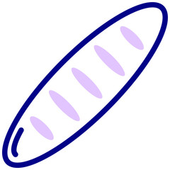 bread mixed outline vector icon