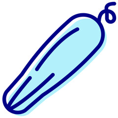 cucumber mixed outline vector icon