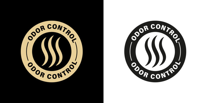 Odor Control vector stamp for product package labeling.