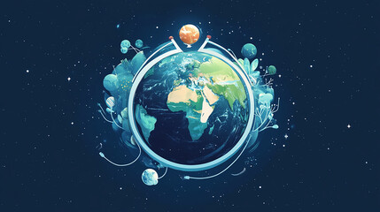 World Anaesthesia Day Logo Design illustration