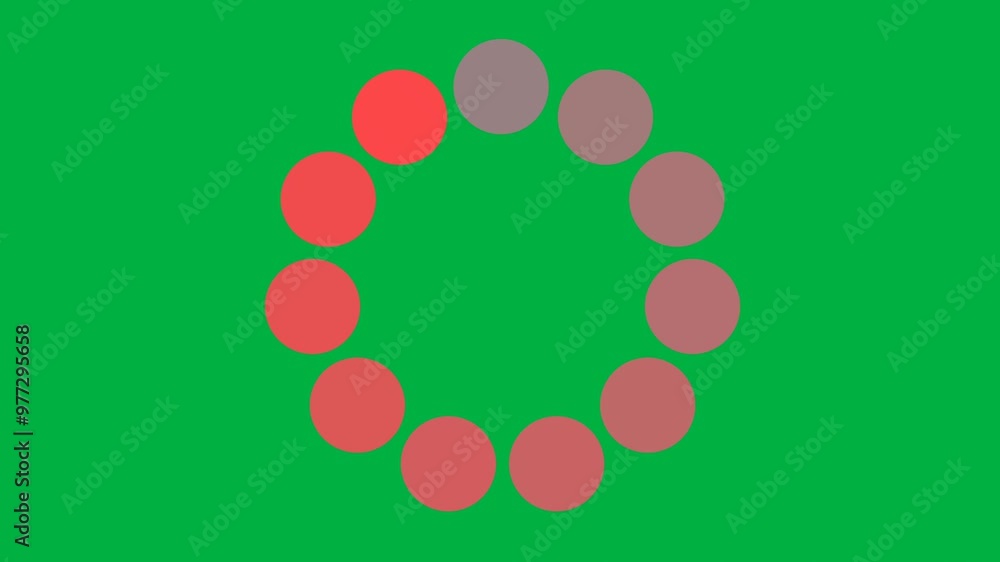 Poster loading buffering icon logo for web page and video isolated on green background