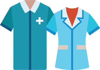 Naklejka premium Nurse scrubs vector illustration