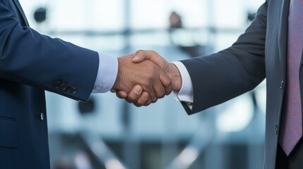 Two political opponents shaking hands after a fiery debate media cameras capturing the moment