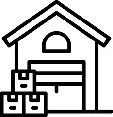 Storage warehouse icon