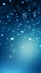 Snowflakes and bokeh lights creating a winter holiday background