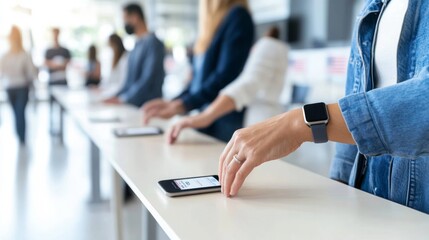 Voters using IoT-connected smartwatches to check live election results