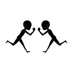 silhouette of a man running