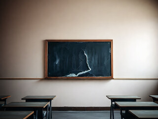 Silent Lessons: The Forgotten Chalkboard in an Abandoned Classroom