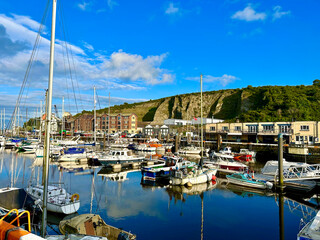 The Marina area of Douglas on the Isle of Man with it's lively pubs and restaurants