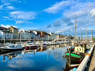 The Marina area of Douglas on the Isle of Man with it's lively pubs and restaurants