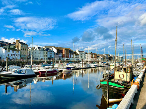 The Marina area of Douglas on the Isle of Man with it's lively pubs and restaurants