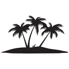 Palm trees on an island