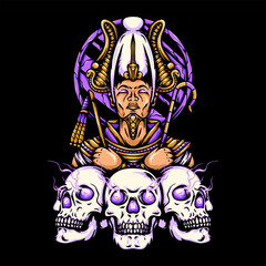 Fototapeta premium Osiris played a double role: he was both a god of fertility and the embodiment of the dead and resurrected king.