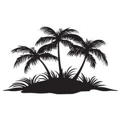 Palm trees on an island