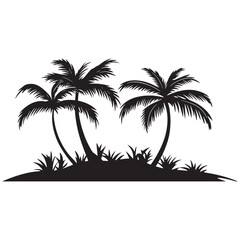 Palm trees on an island