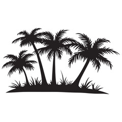 Obraz premium Palm trees on an island