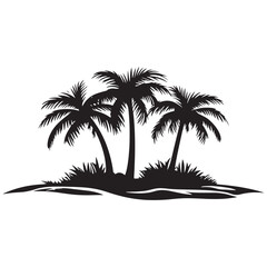 Fototapeta premium Palm trees on an island