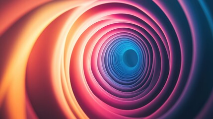 Pulsing circular rings of light expanding outward in a soft gradient of colors.